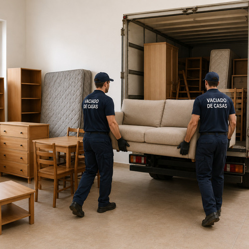 Retirada de muebles grandes y pequeños en vaciado de casas en Madrid