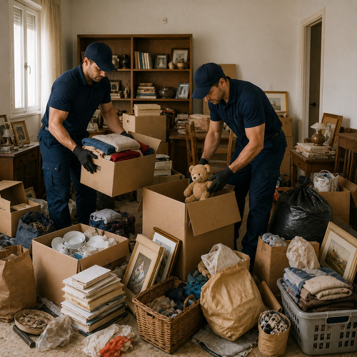 Retirada de cajas, enseres y contenido acumulado en vaciado por herencia en Madrid