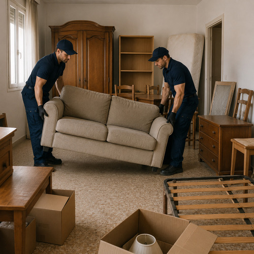 Retirada de muebles grandes y pequeños en vaciado por herencia en Madrid